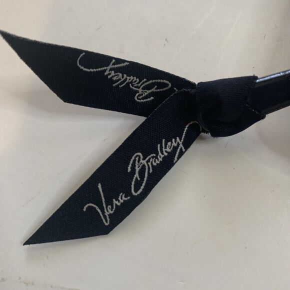 Vera Bradley Turn Lock Wallet Navy with Floral Tones Zippers - Picture 4 of 10